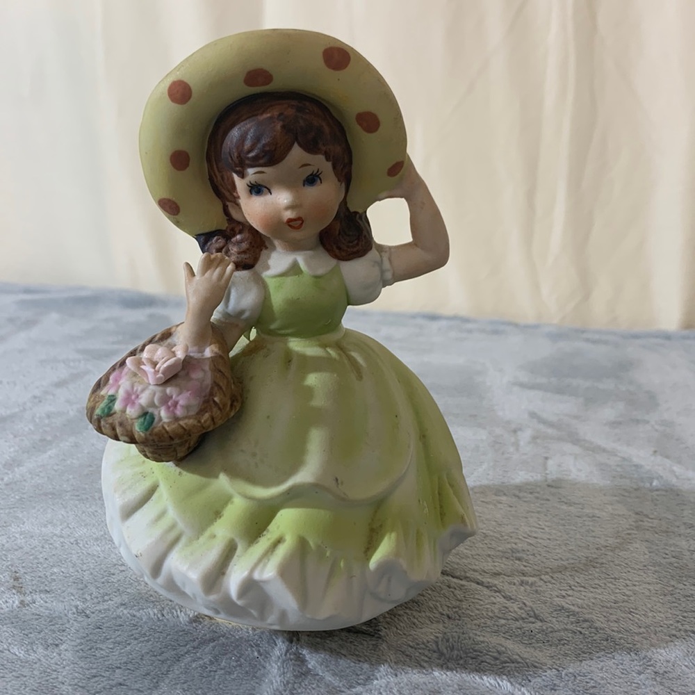 Vintage Sankyo Girl Figurine Porcelain with Music